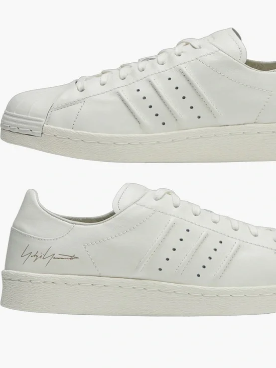 ADIDAS Y-3 SUPERSTAR YOHJI YAMAMOTO LEATHER SNEAKERS SIZE 8 - Picture 4 of 13